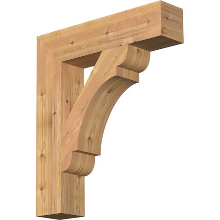Ekena Millwork Olympic Block Smooth Bracket, Western Red Cedar, 5 1/2"W x 26"D x 30"H BKT06X26X30OLY05SWR